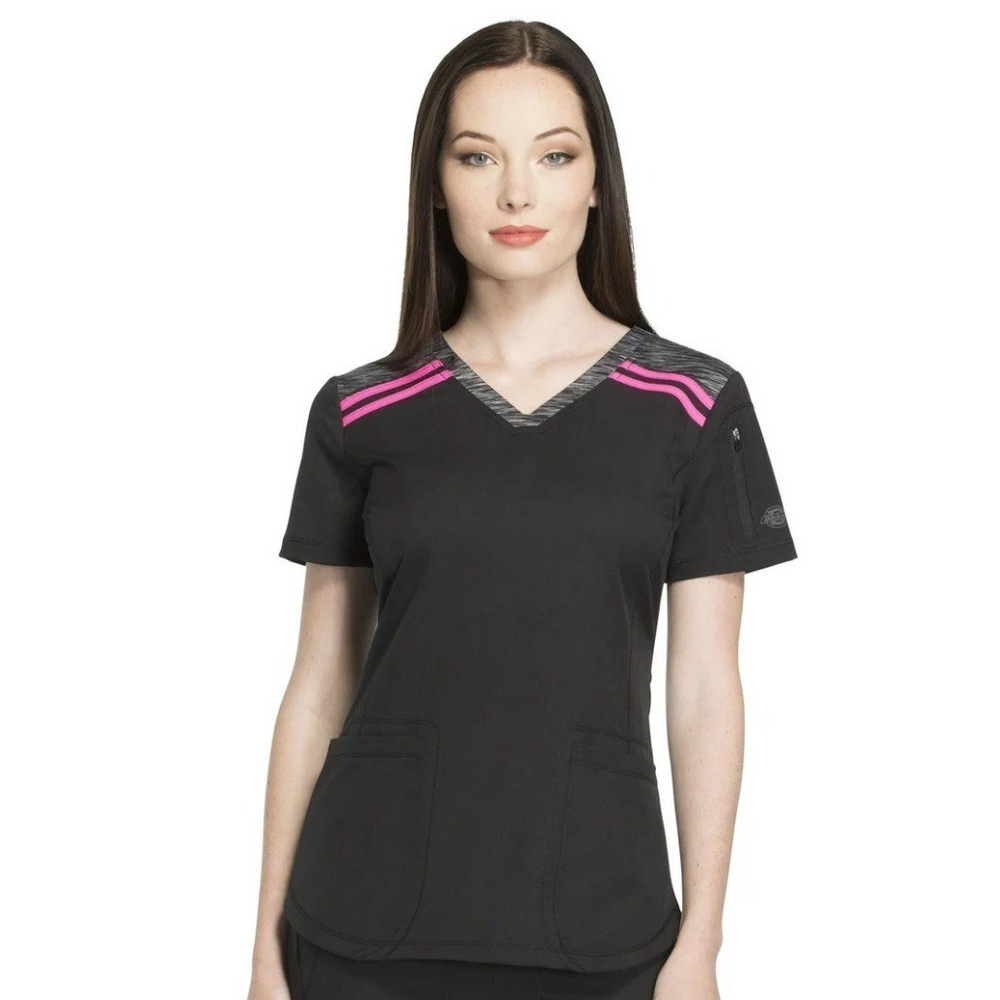 Dickies Dynamix Women's V-Neck Scrub Top DK740 Nurse